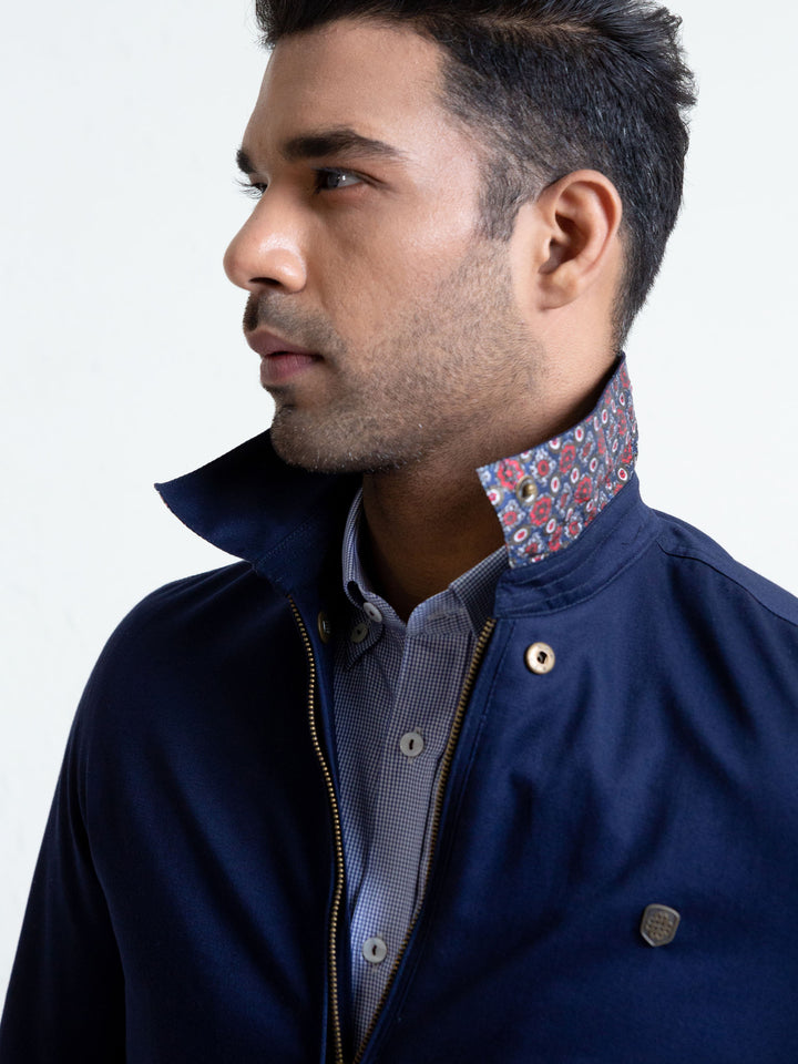 Blue Baracuta Twill Jacket Brumano Pakistan