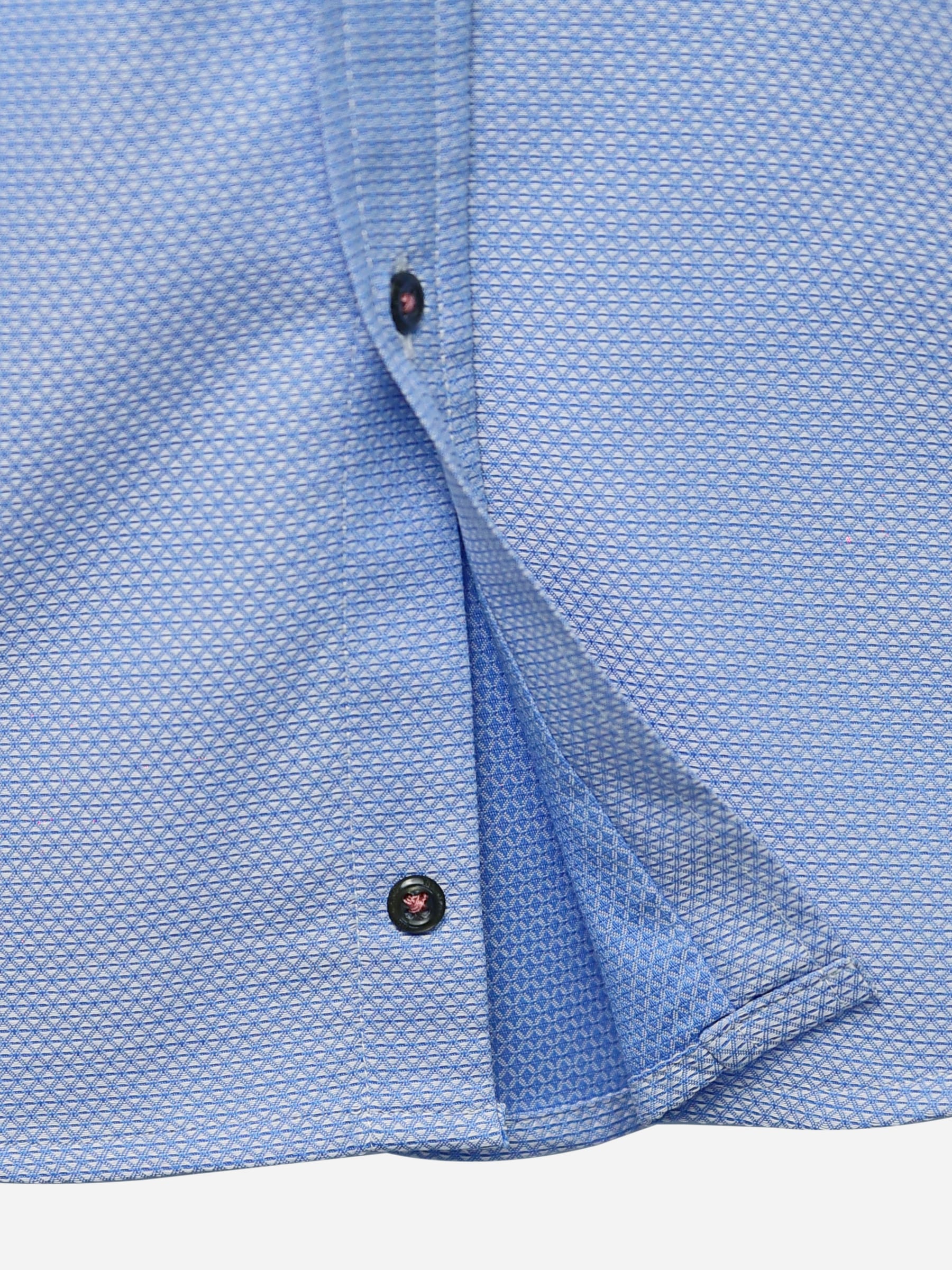 Blue Button Down Textured Casual Shirt – Brumano