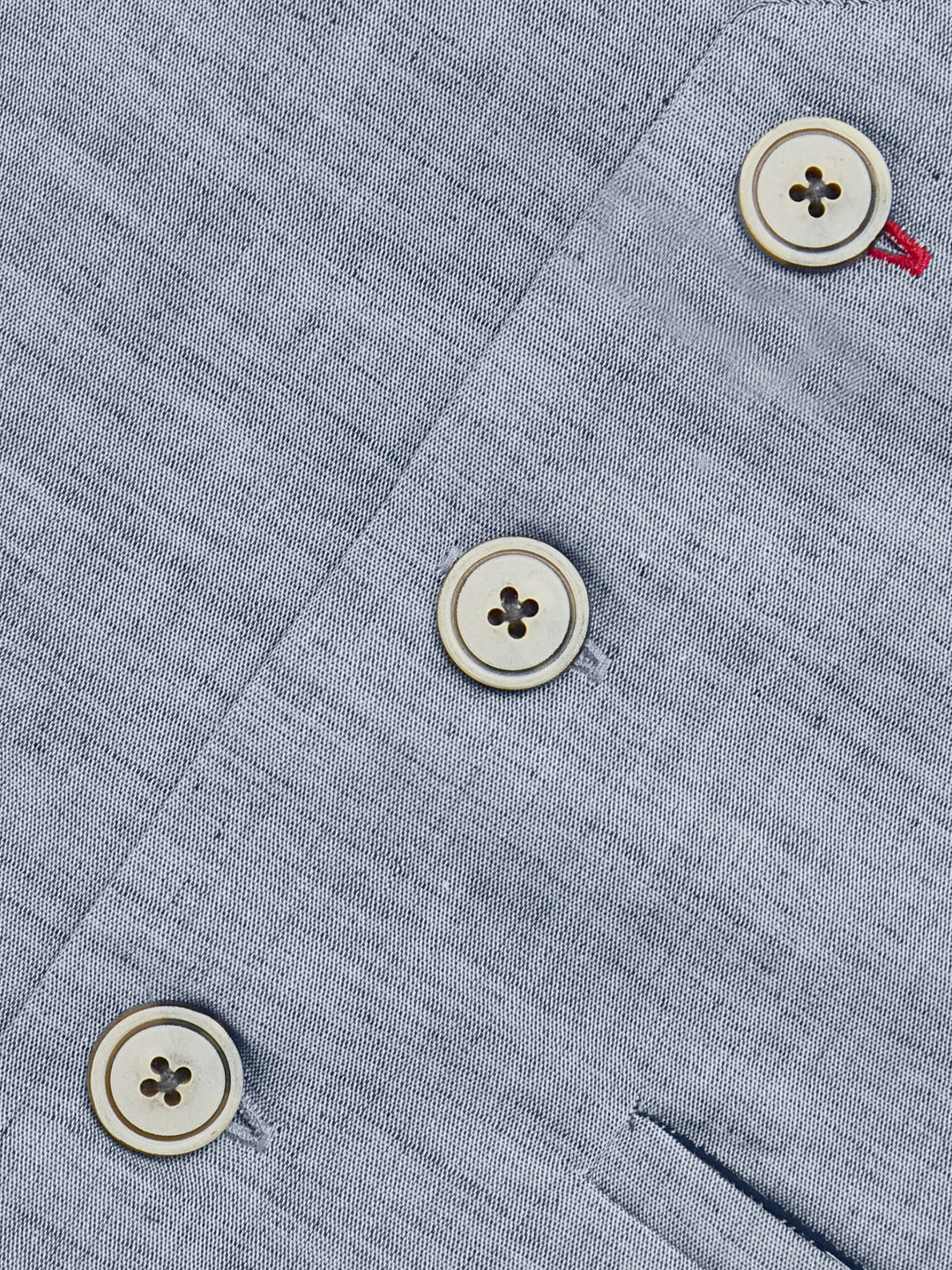 Blue Chambray Suit Waistcoat Brumano Pakistan