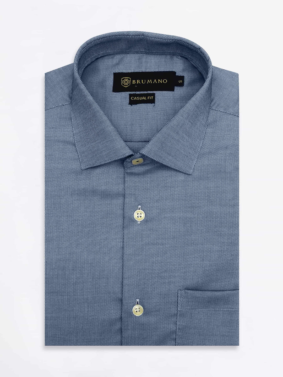 Blue Dobby Formal Structured Shirt Brumano Pakistan