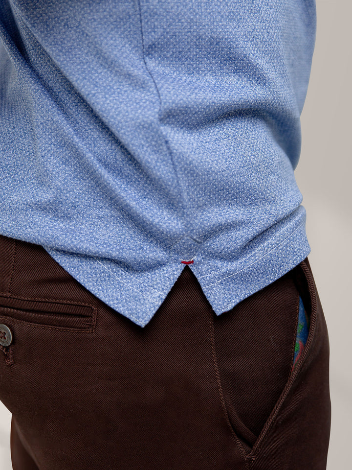 Blue Dobby Mercerized Polo Shirt Brumano Pakistan