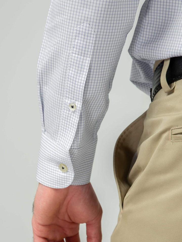 Blue Gingham Button Down Shirt