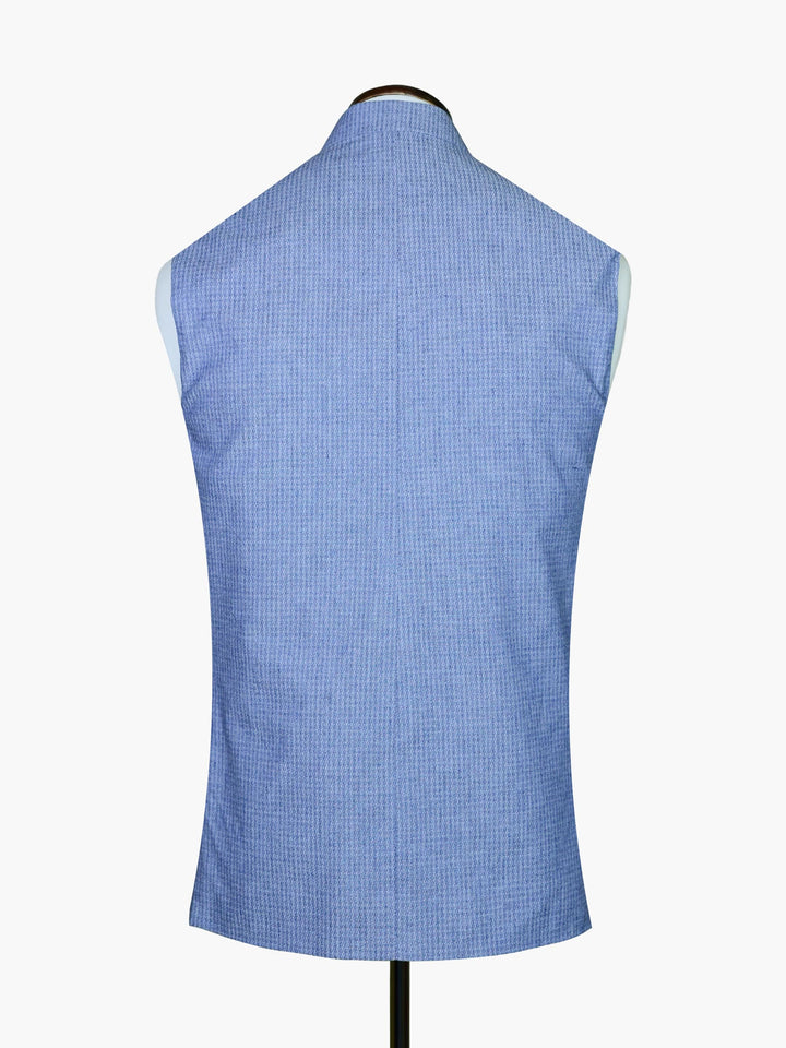 Blue Houndstooth Waistcoat Brumano Pakistan