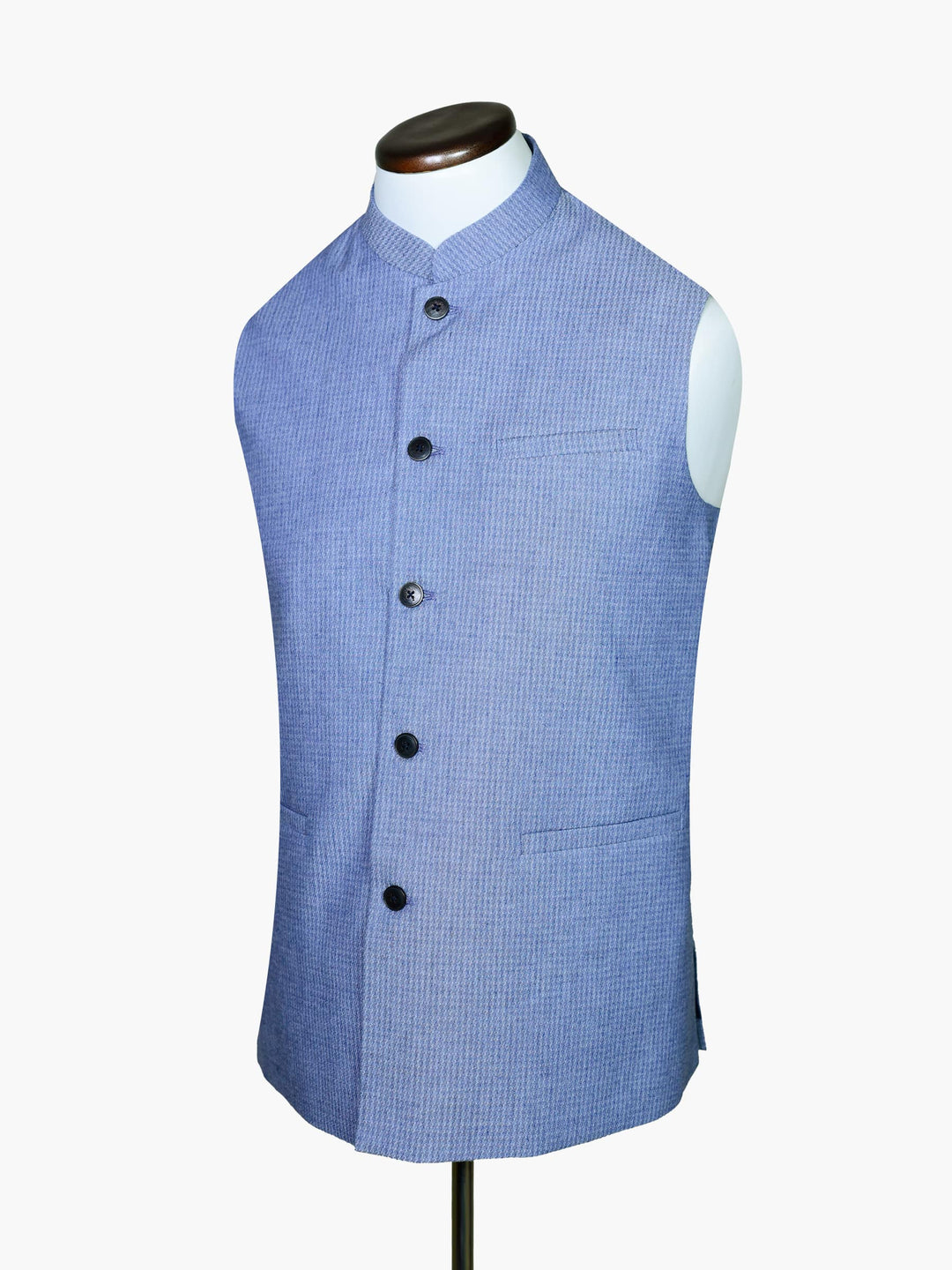 Blue Houndstooth Waistcoat Brumano Pakistan