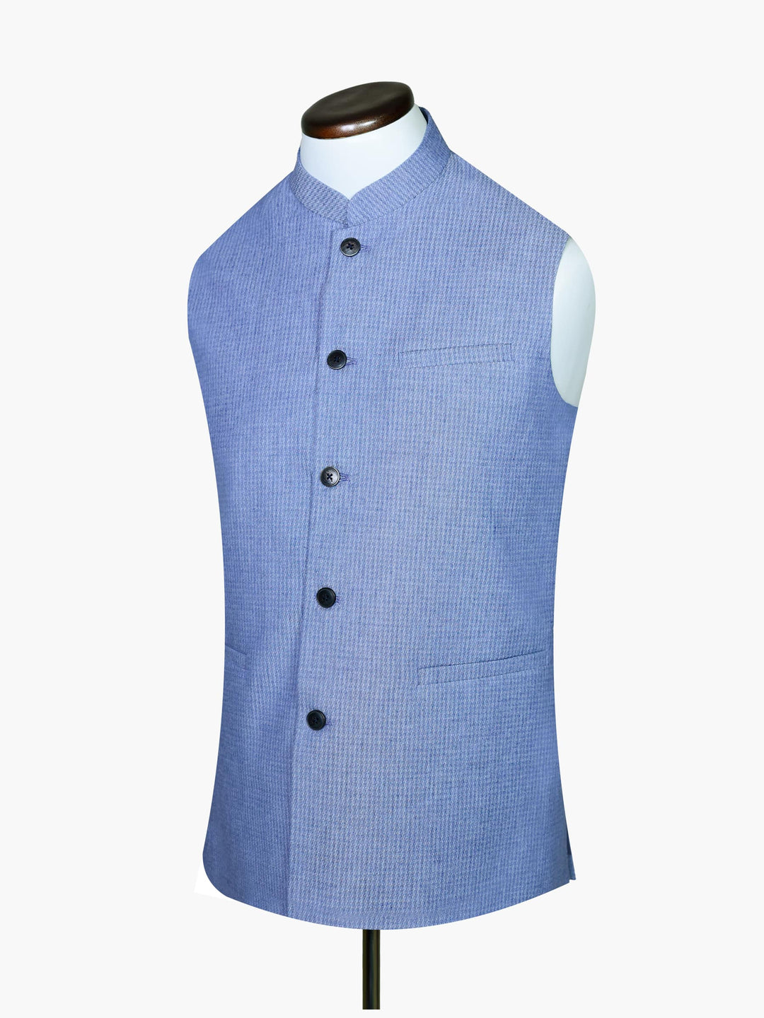 Blue Houndstooth Waistcoat Brumano Pakistan