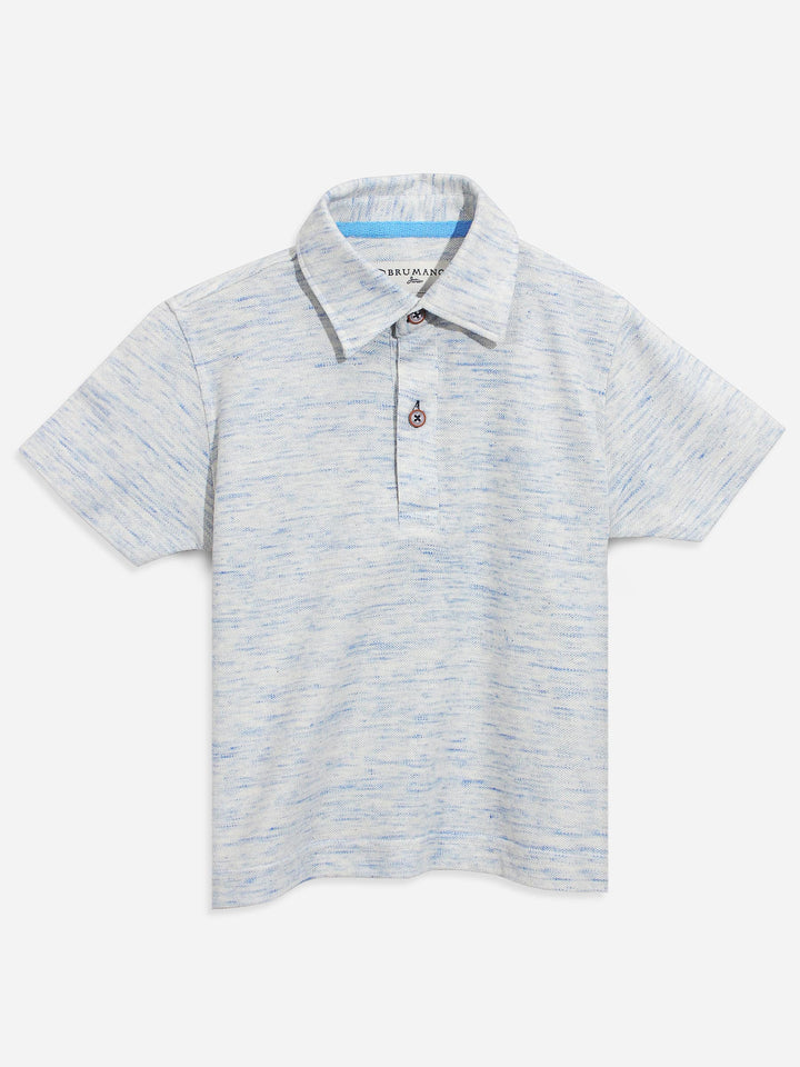 Blue Inject Pique Polo Shirt Brumano Pakistan