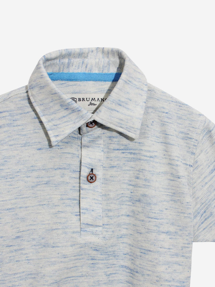 Blue Inject Pique Polo Shirt Brumano Pakistan