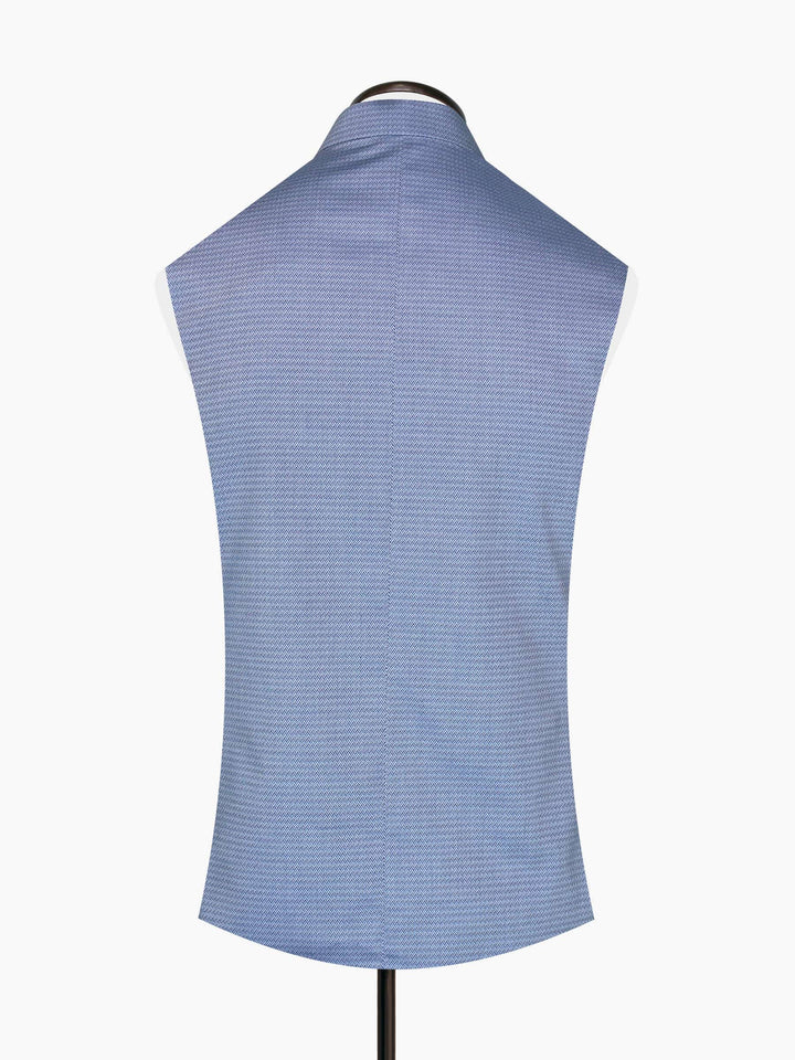 Blue Jacquard Geometric Waistcoat Brumano Pakistan