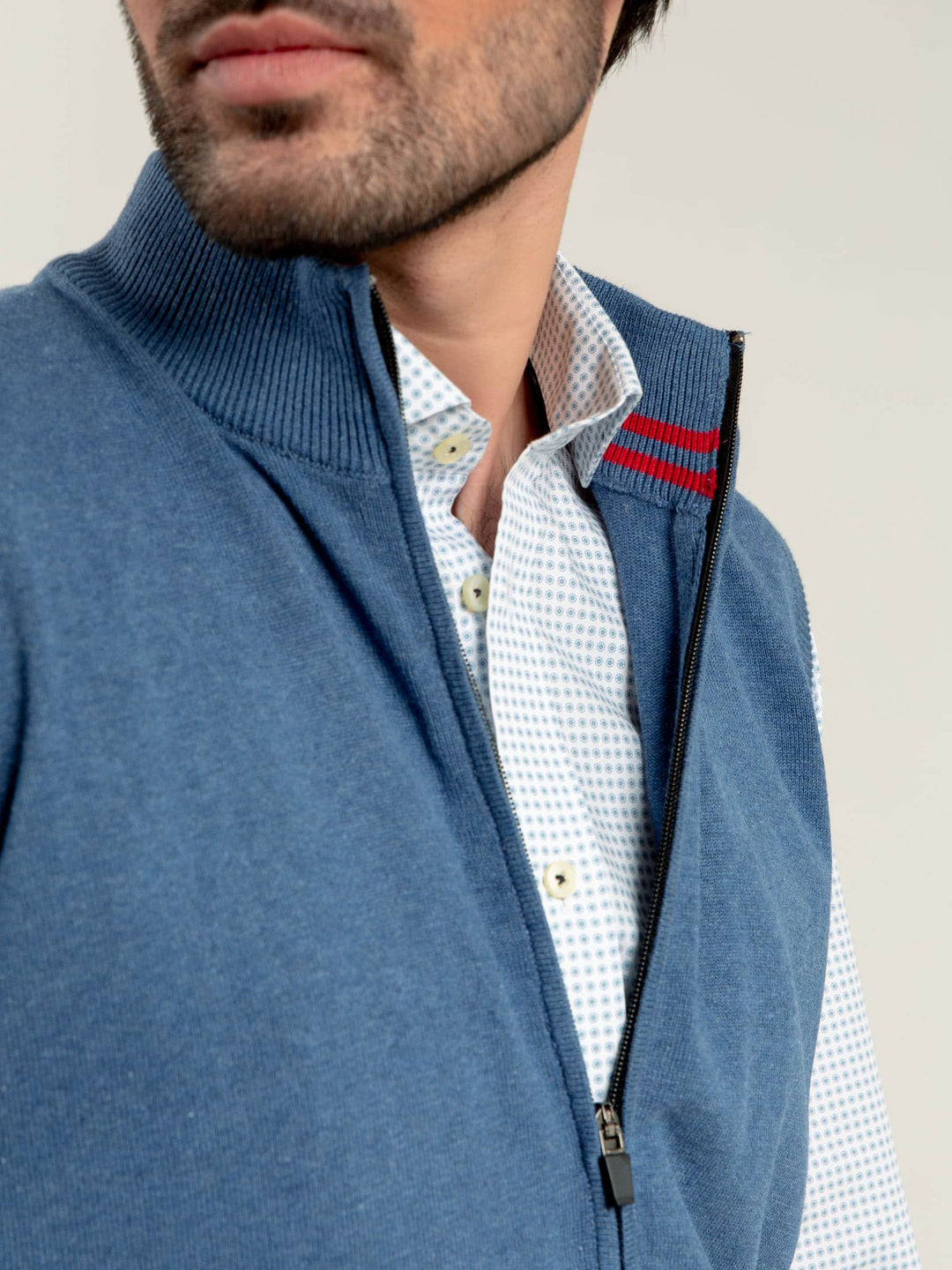 Blue Light Sleeveless Zipper Brumano Pakistan