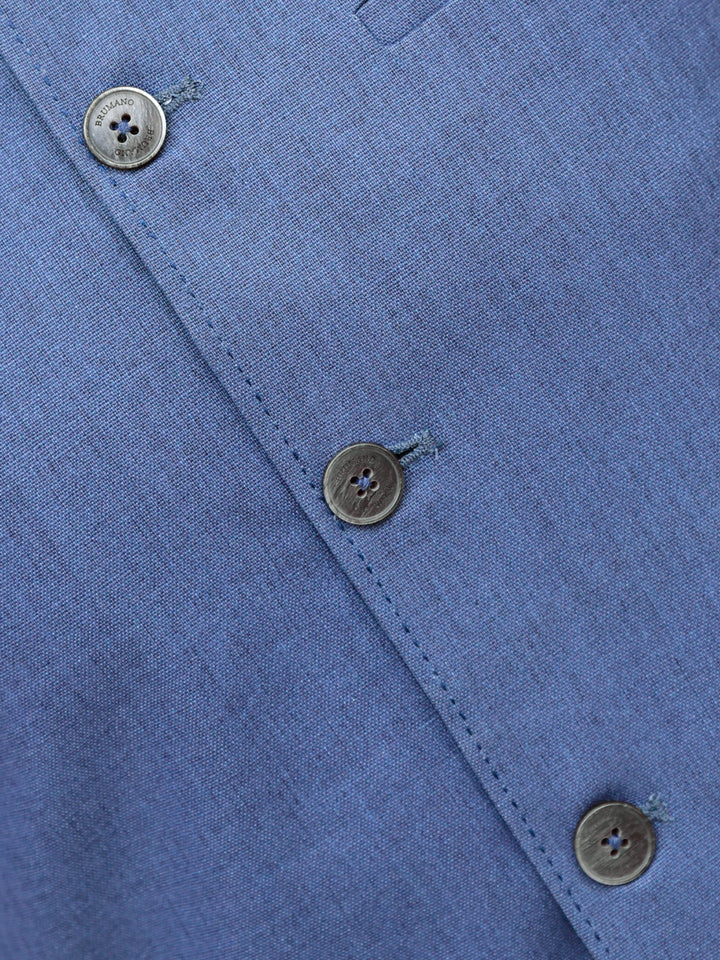 Blue Linen Waistcoat Brumano Pakistan