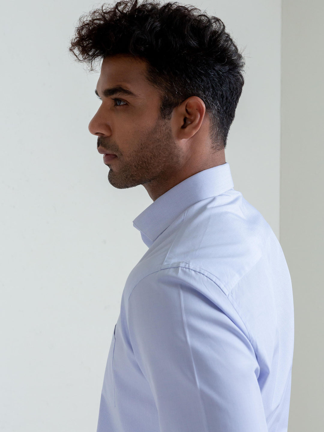 Blue Micro Checkered Classic Shirt Brumano Pakistan