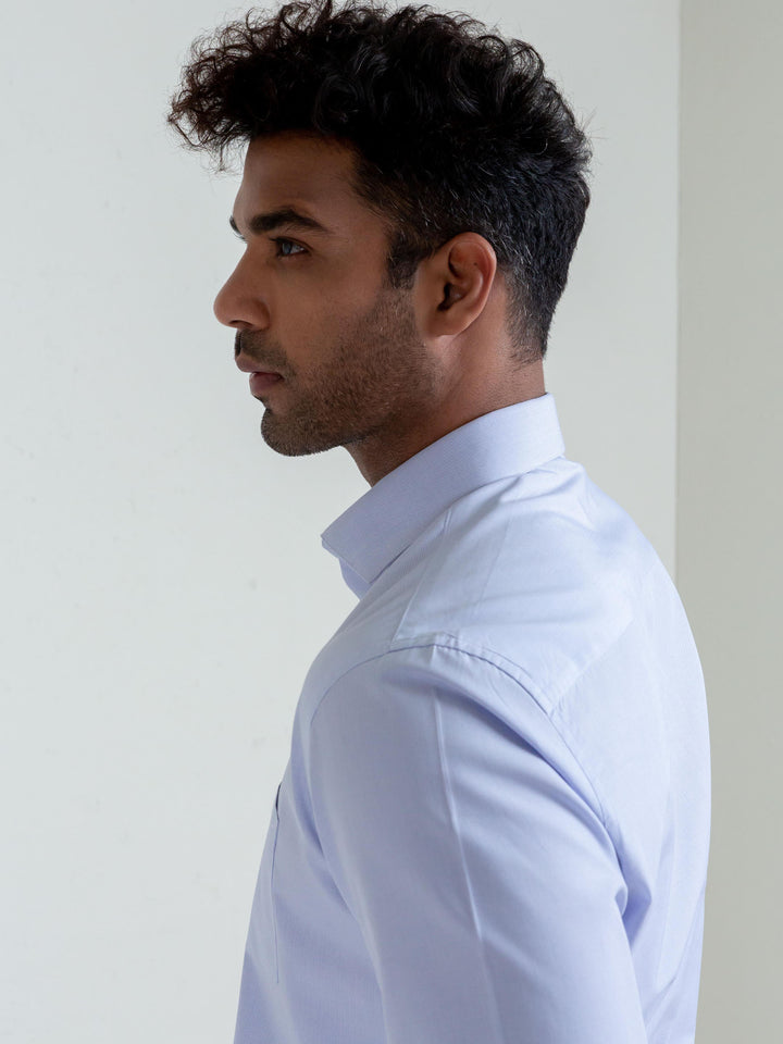 Blue Micro Checkered Classic Shirt Brumano Pakistan