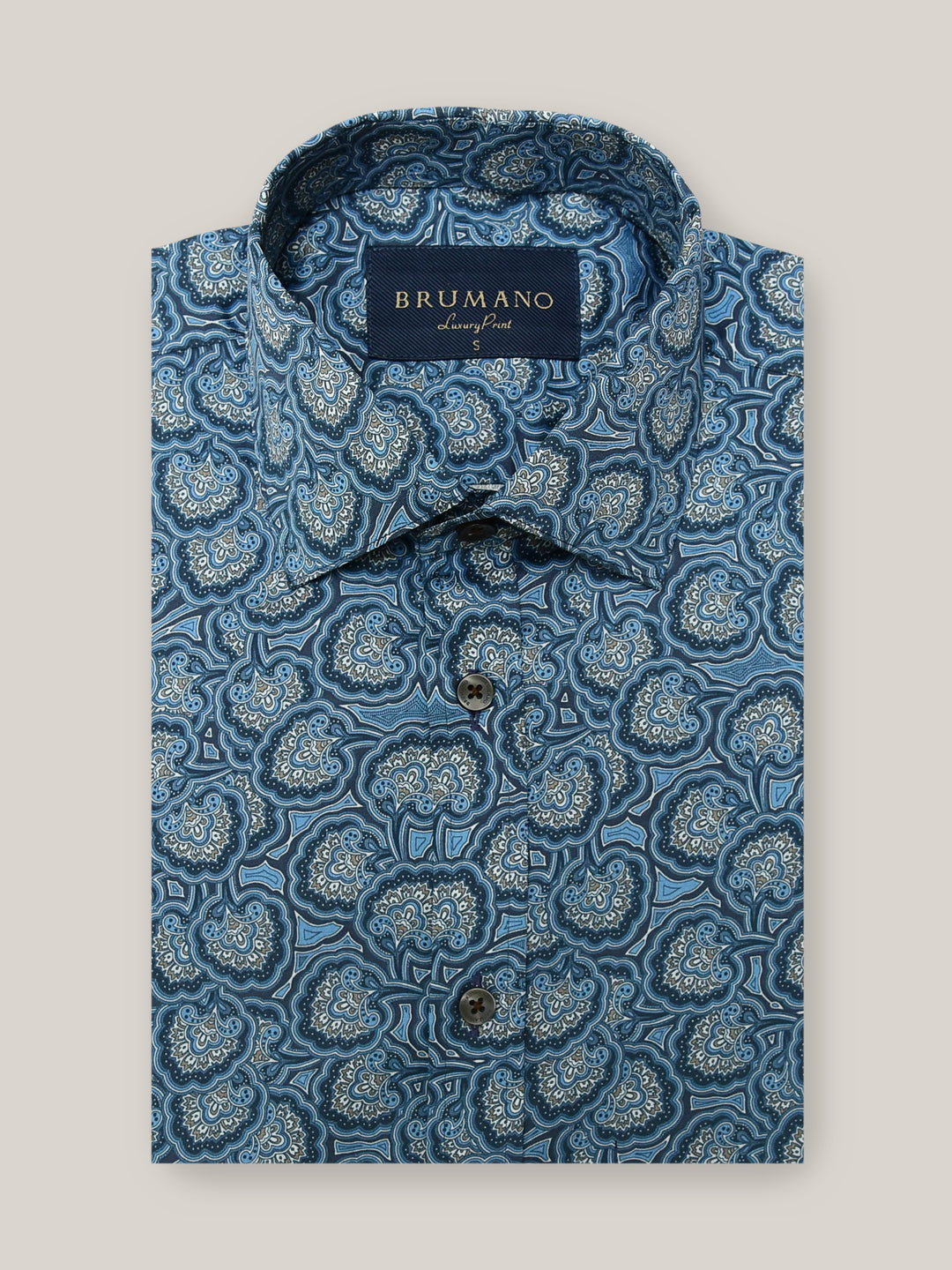 Blue Paisley Printed Shirt Brumano Pakistan
