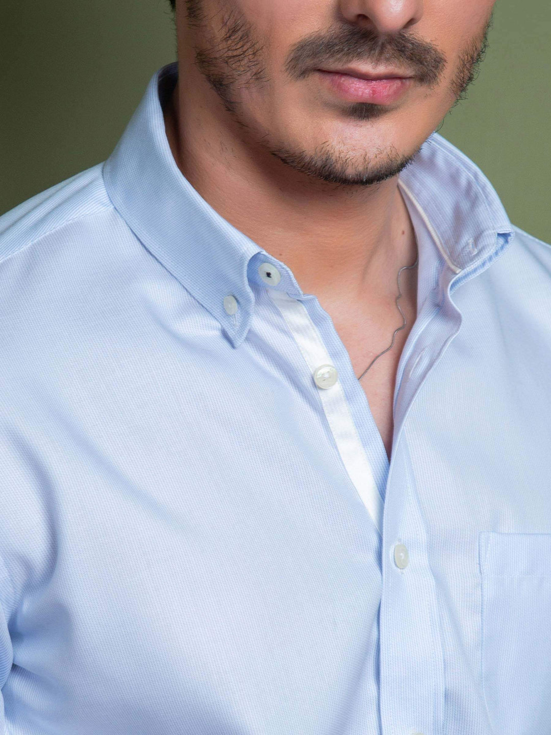 Blue Pinstriped Button Down Shirt