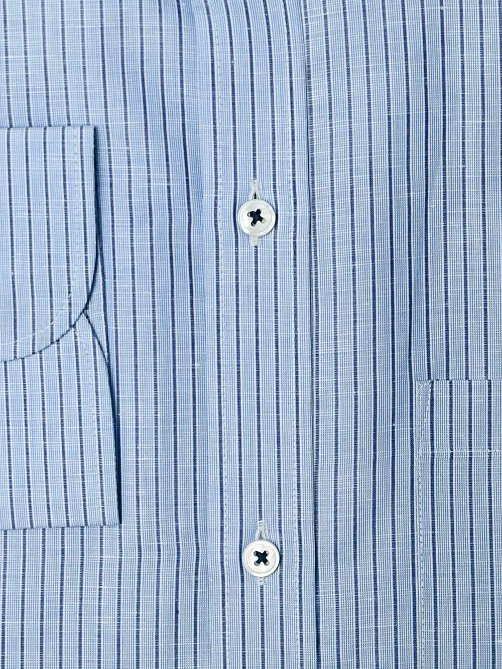 Blue Pinstriped Linen Shirt