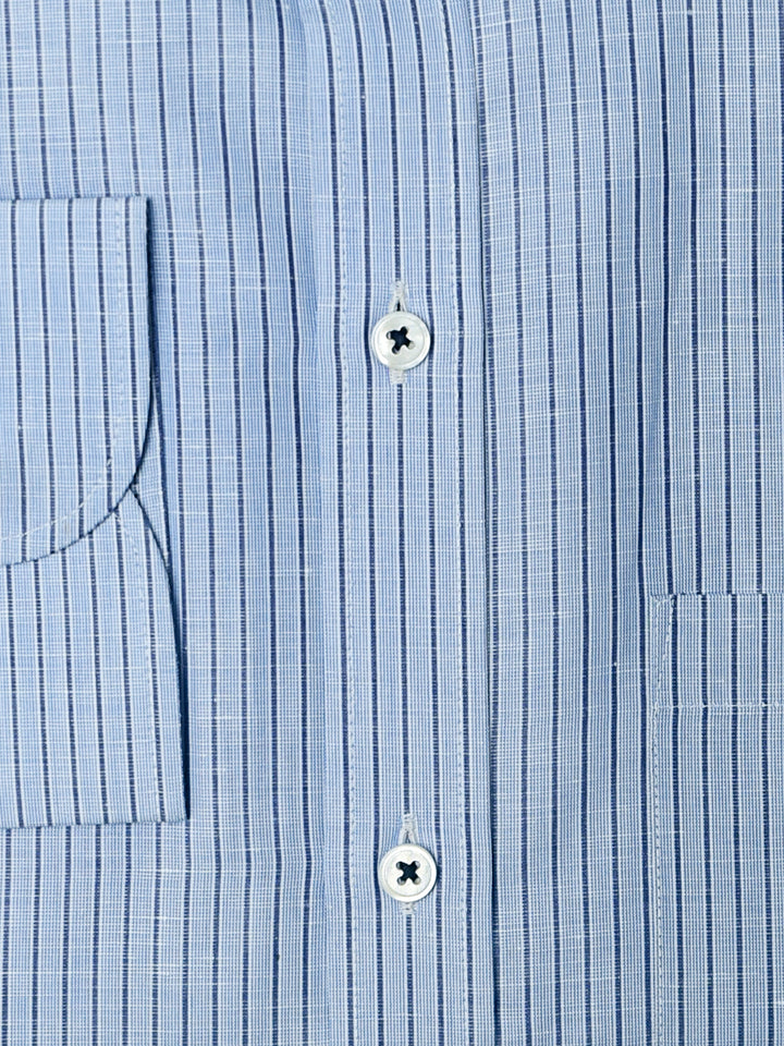Blue Pinstriped Linen Shirt Brumano Pakistan