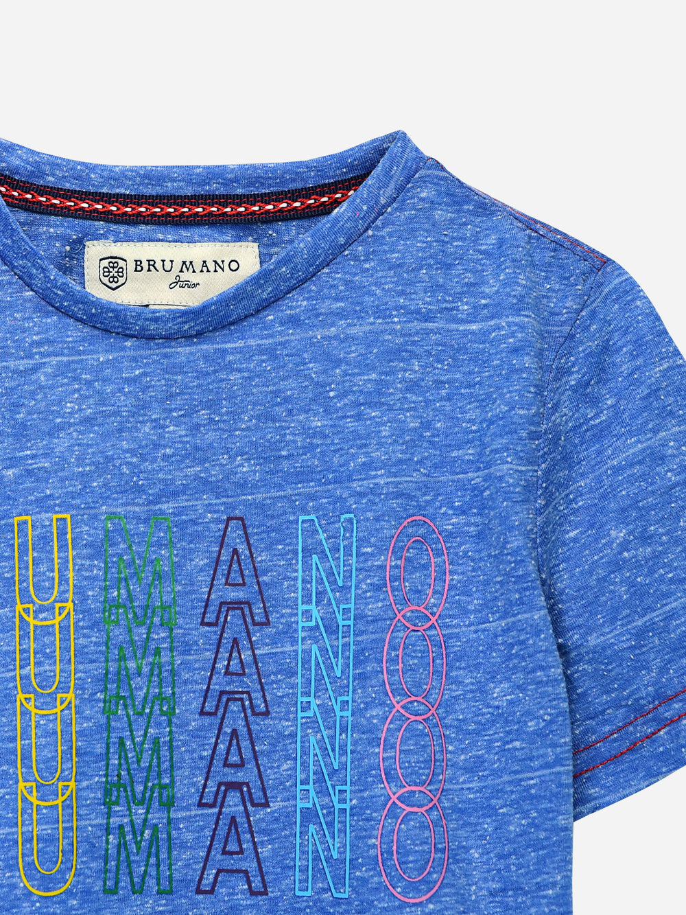 Blue Printed Short Sleeves Casual T-Shirt