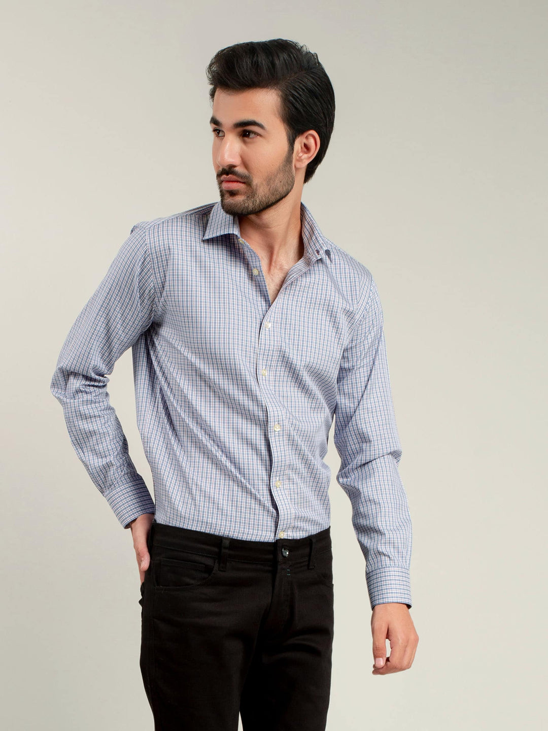 Blue & Purple Formal Shirt Brumano Pakistan