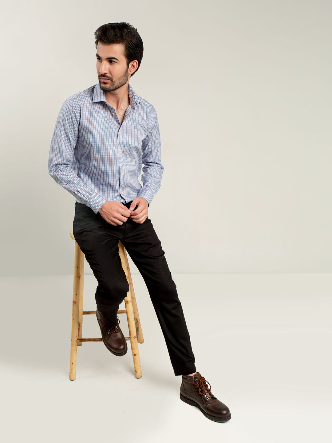 Blue & Purple Formal Shirt Brumano Pakistan