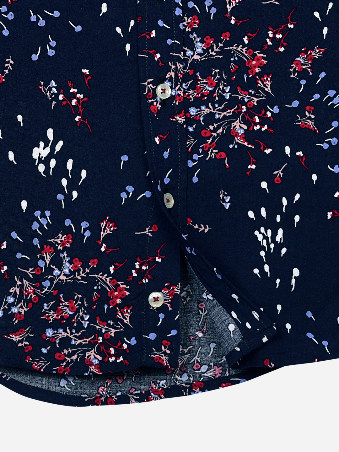 Blue & Red Floral Printed Casual Shirt Brumano Pakistan