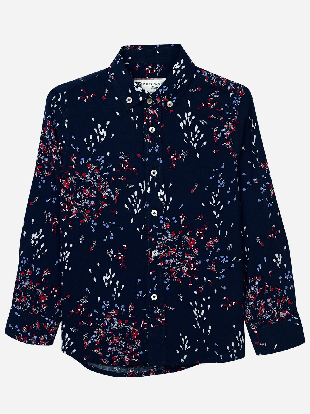 Blue & Red Floral Printed Casual Shirt Brumano Pakistan