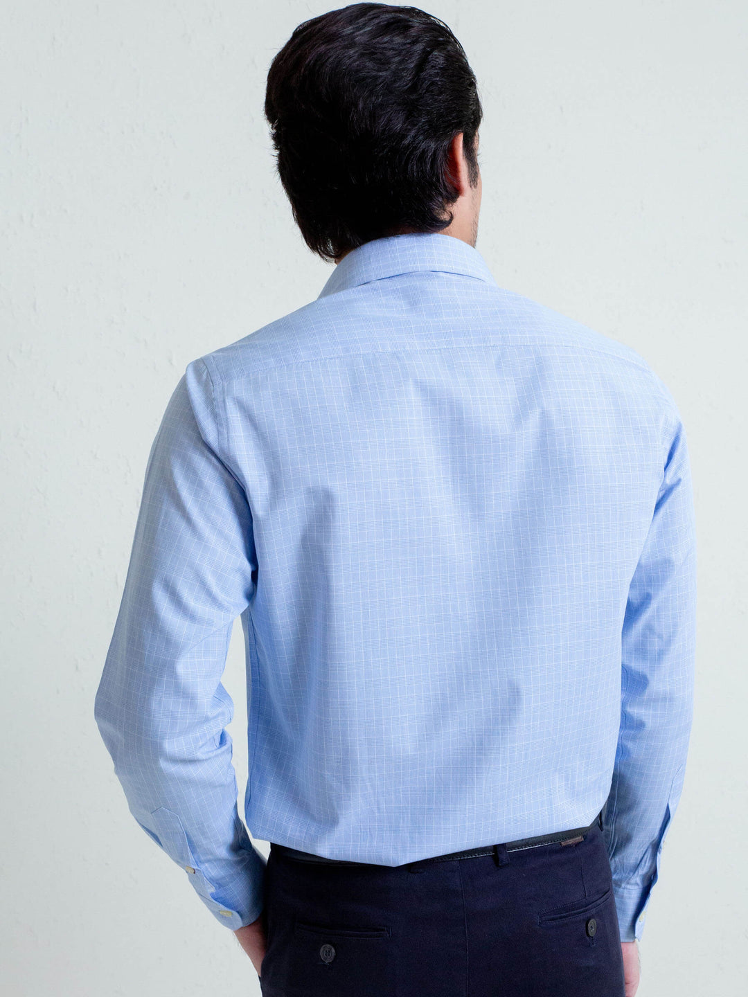 Blue Shepherd Check Formal Shirt Brumano Pakistan