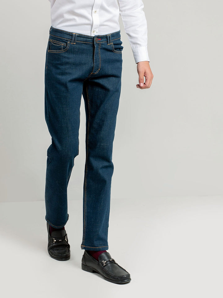 Blue Slim Fit Jeans With Detailing Brumano Pakistan