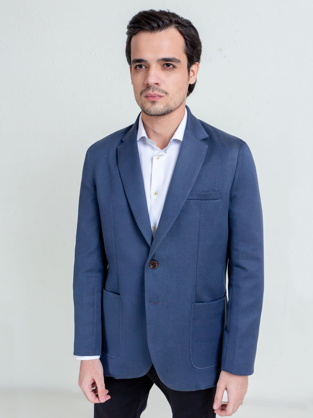 Blue Softshell Casual Blazer Brumano Pakistan