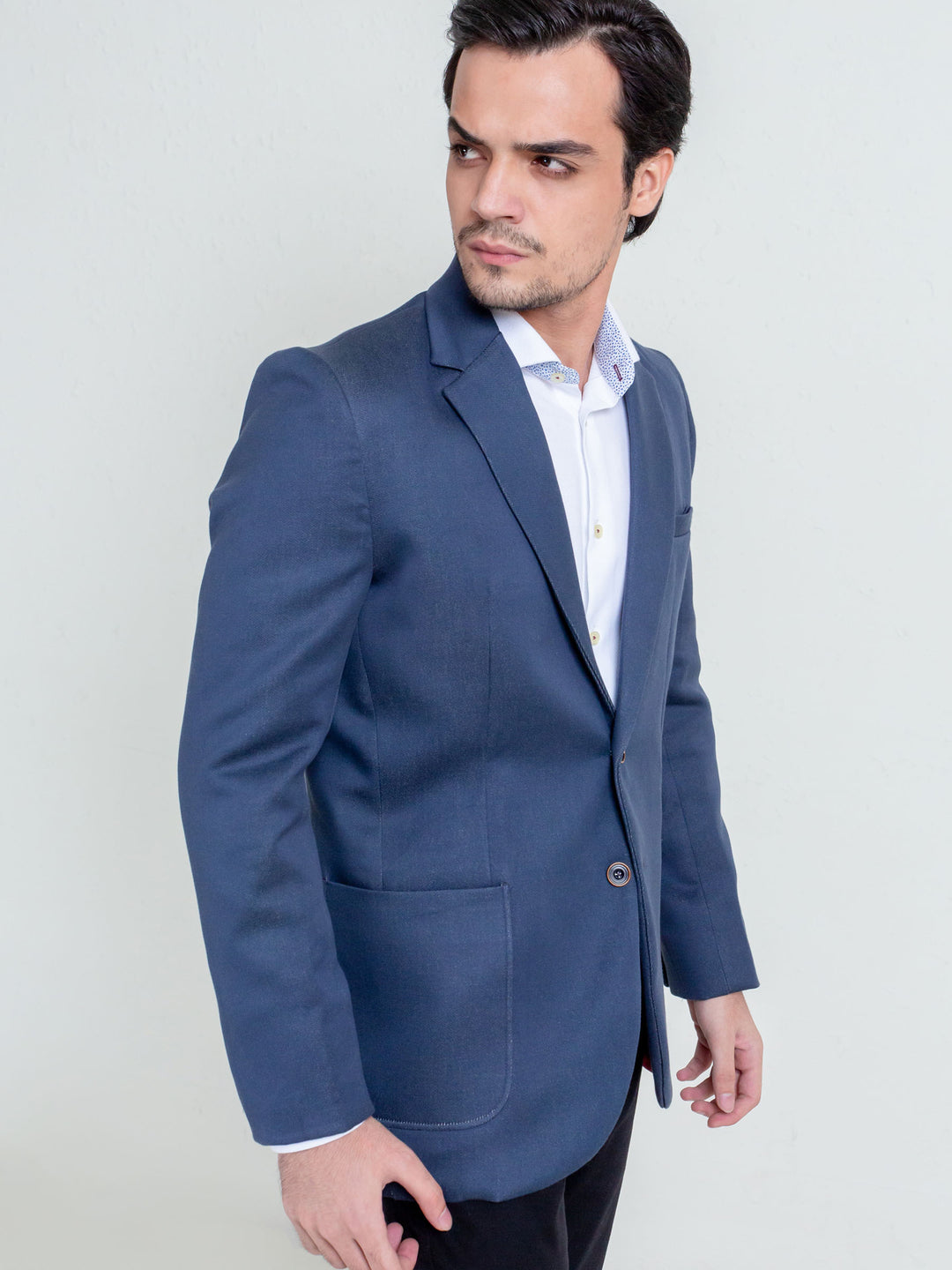 Blue Softshell Casual Blazer Brumano Pakistan