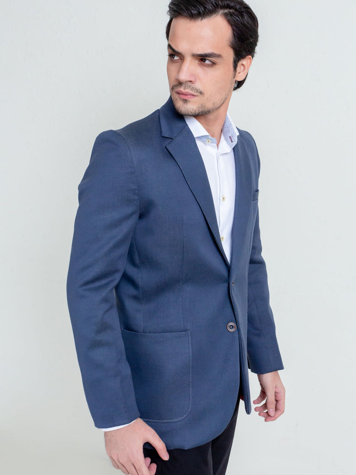 Blue Softshell Casual Blazer Brumano Pakistan