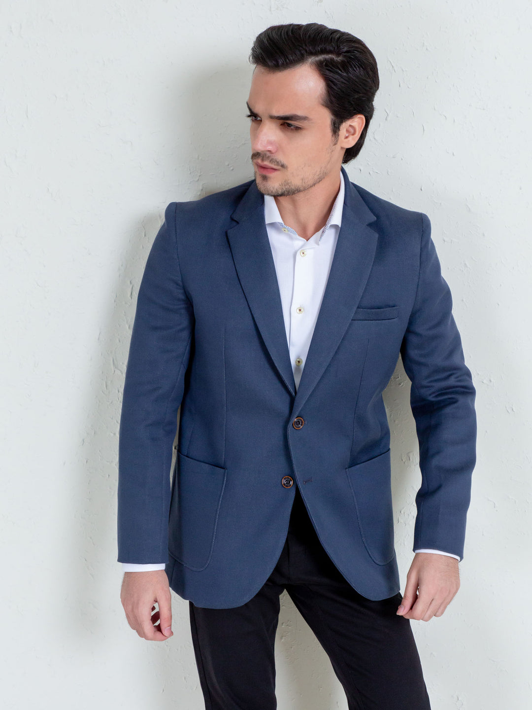 Blue Softshell Casual Blazer Brumano Pakistan