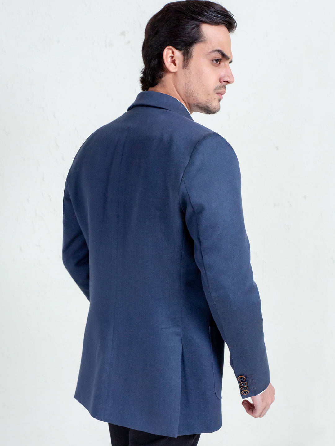 Blue Softshell Casual Blazer Brumano Pakistan