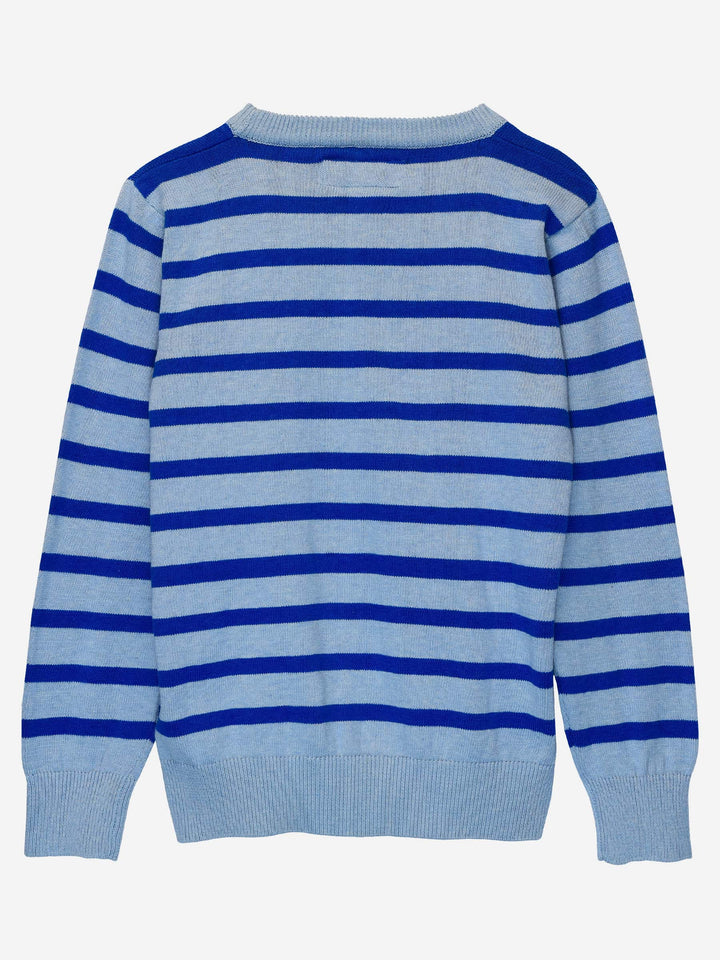 Blue Striped Crew Neck Sweater Brumano Pakistan
