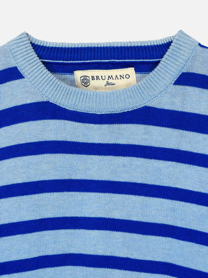 Blue Striped Crew Neck Sweater Brumano Pakistan