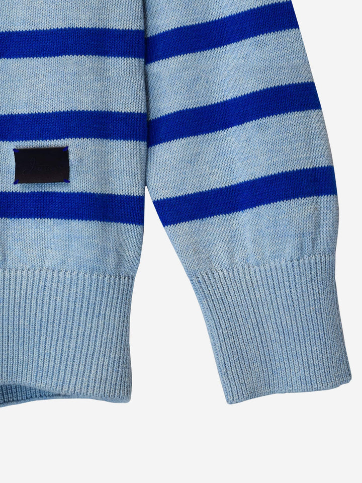 Blue Striped Crew Neck Sweater Brumano Pakistan