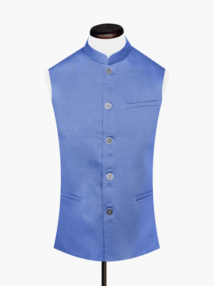 Blue Structured Waistcoat Brumano Pakistan
