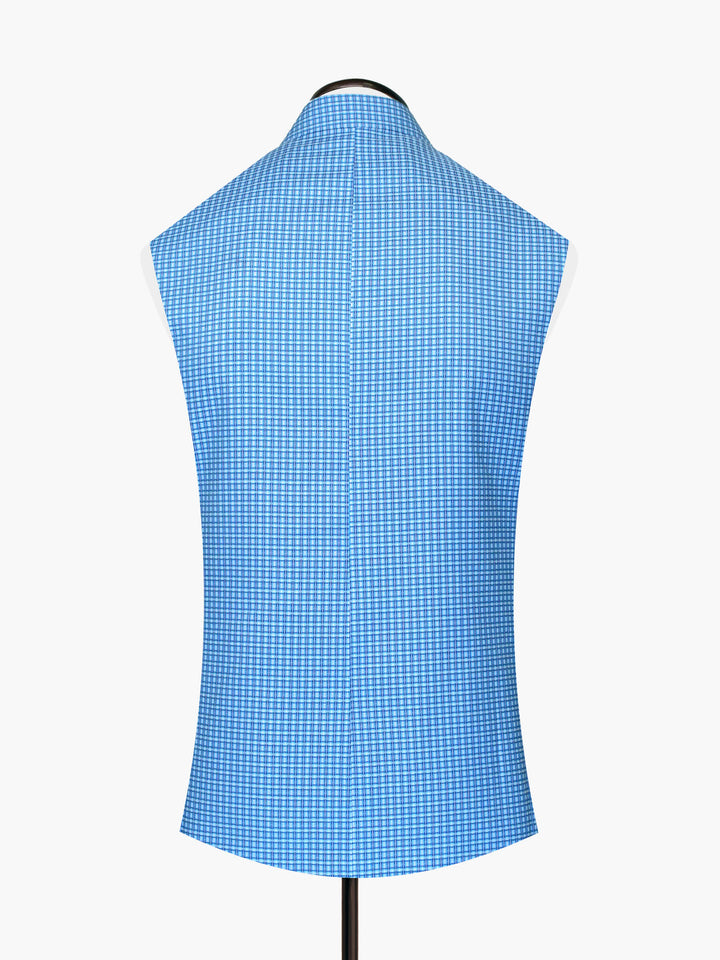 Blue Turquoise Patterned Waistcoat Brumano Pakistan