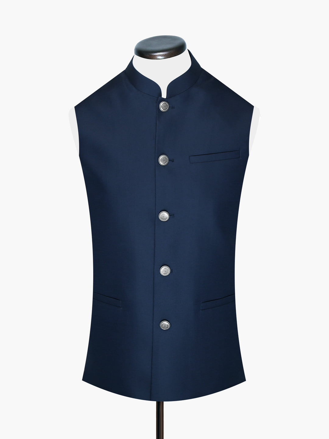 Blue Waistcoat With Silver Buttons Brumano Pakistan