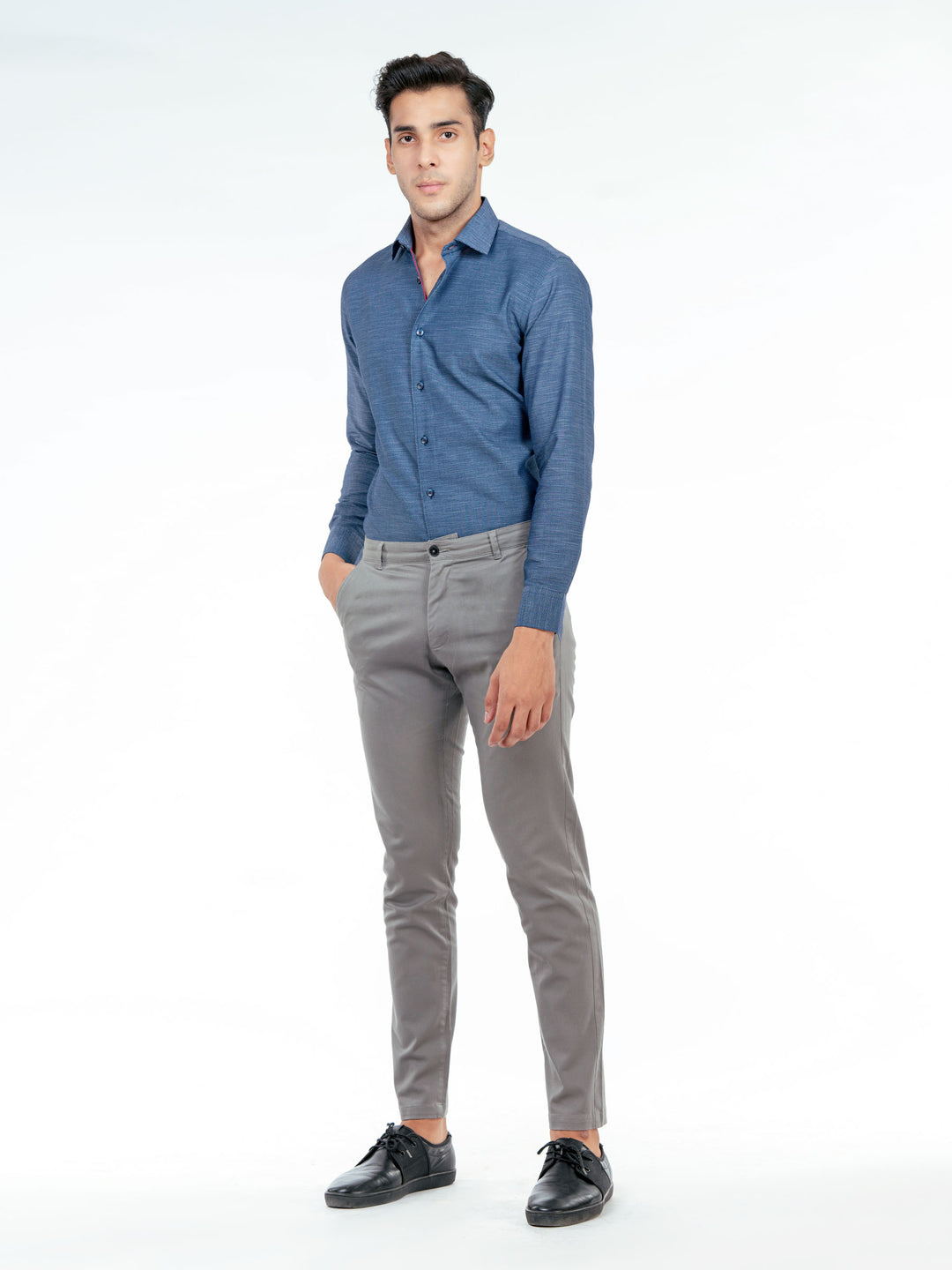 Blue & White Dobby Formal Shirt Brumano Pakistan