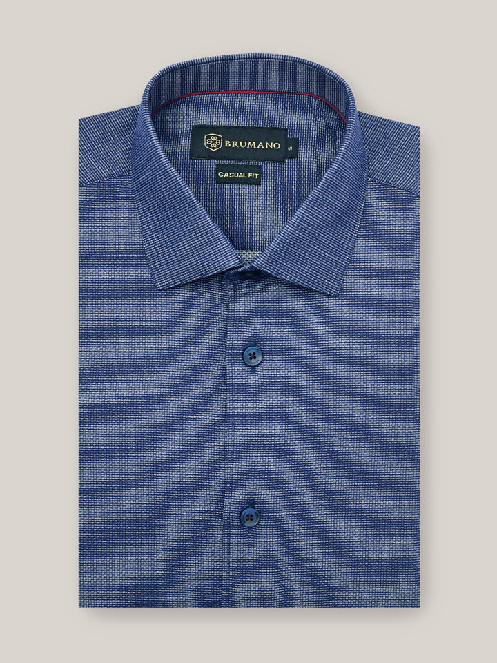 Blue & White Dobby Formal Shirt Brumano Pakistan