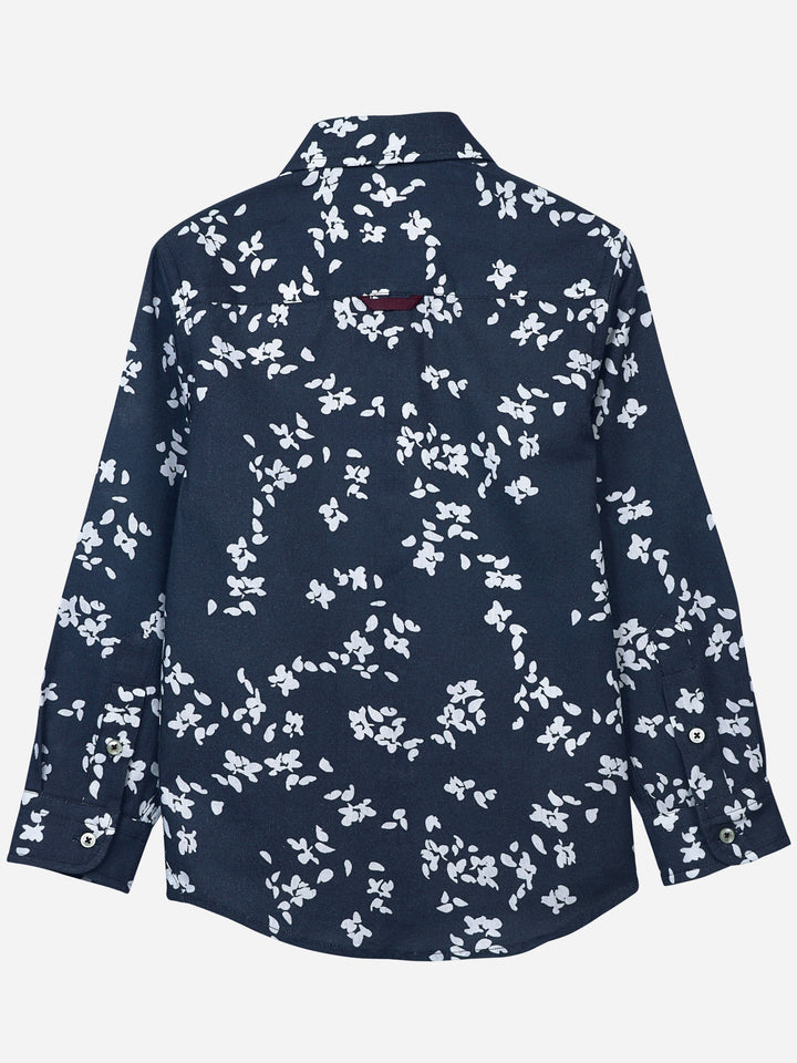 Blue & White Floral Printed Casual Shirt Brumano Pakistan
