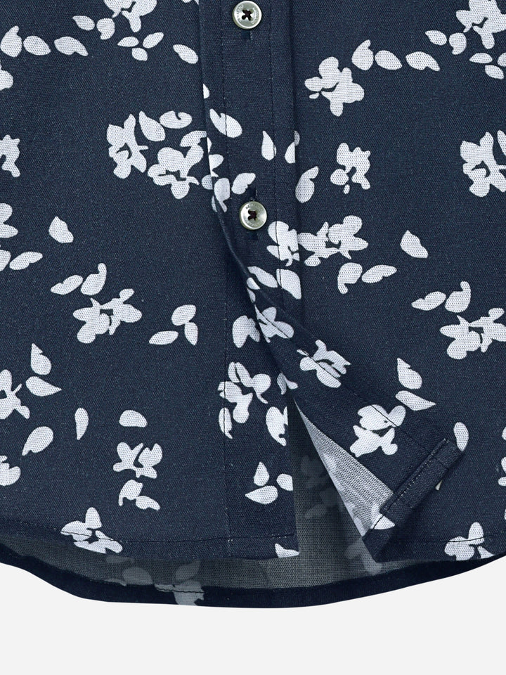 Blue & White Floral Printed Casual Shirt Brumano Pakistan