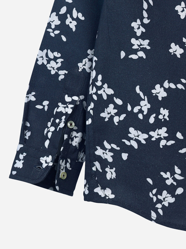 Blue & White Floral Printed Casual Shirt Brumano Pakistan