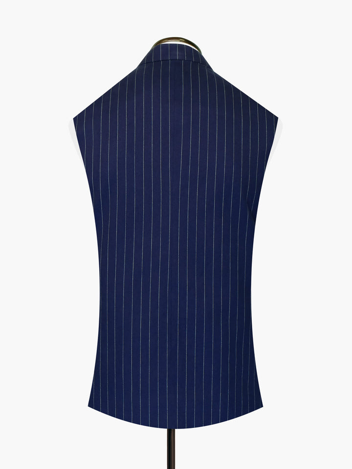 Blue Wool Striped Waistcoat Brumano Pakistan