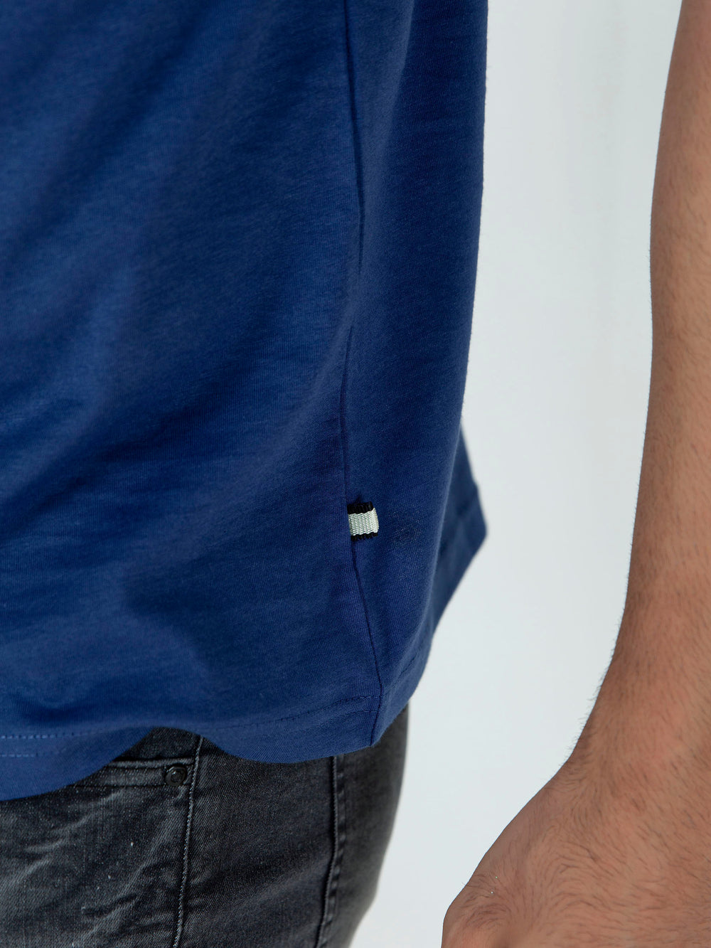 Blue Basic Crew Neck T-Shirt
