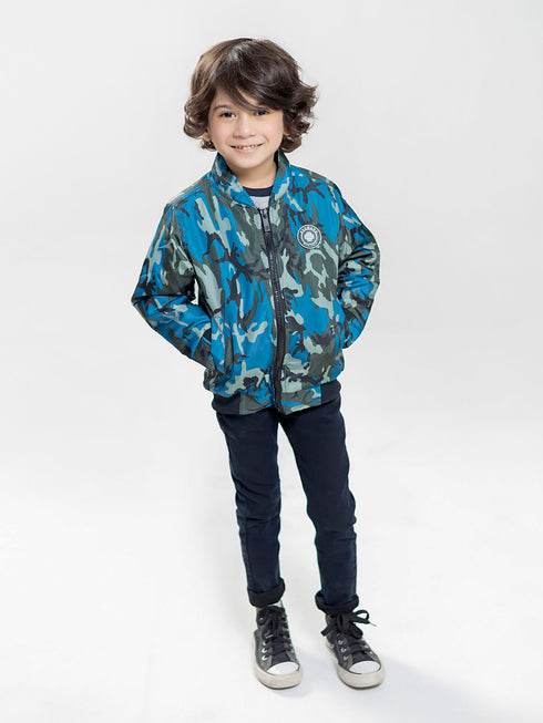 Blue Camouflage Bomber Jacket Brumano Pakistan