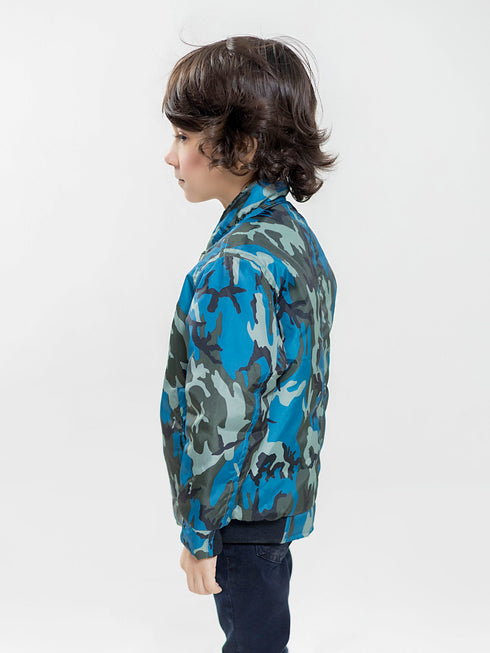 Blue Camouflage Bomber Jacket Brumano Pakistan