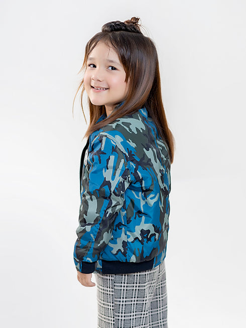 Blue Camouflage Bomber Jacket Brumano Pakistan