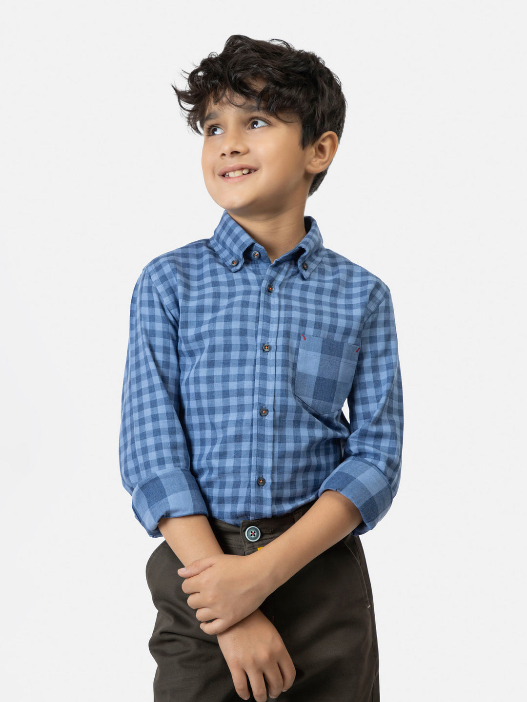 Blue Gingham Casual Shirt Brumano Pakistan