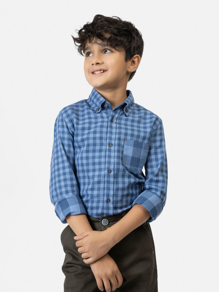 Blue Gingham Casual Shirt Brumano Pakistan
